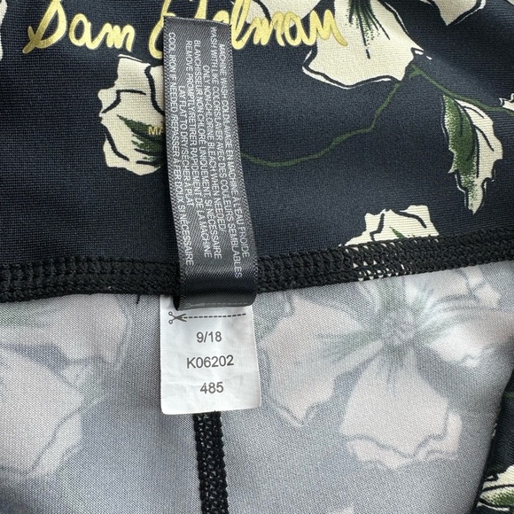Sam Edelman High Waisted Floral Cropped Leggings Size L - Picture 3 of 10